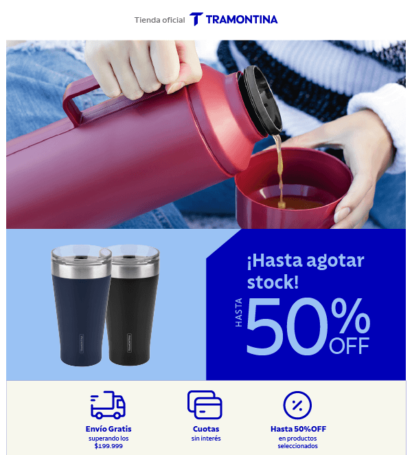 ¡Hasta agotar stock! HASTA 50% OFF Envío Gratis superando los $199,999 Cuotas sin interés Hasta 50% OFF en productos seleccionados